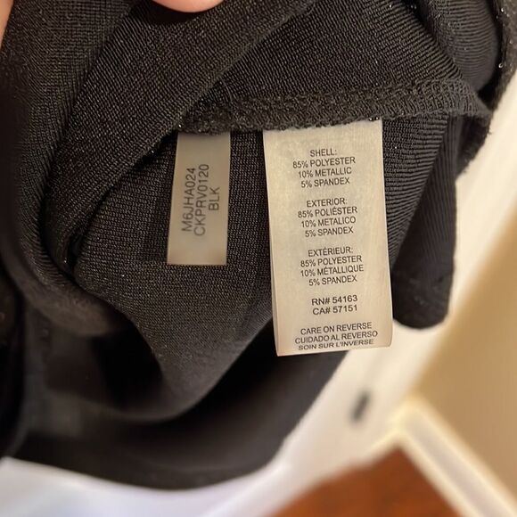 New Calvin Klein Sleeveless cowl neck top with metallic herringbone pattern - Picture 7 of 8